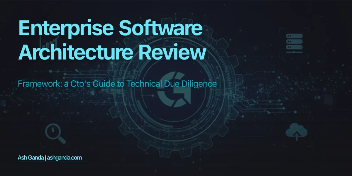 Enterprise Software Architecture Review Framework: A CTO's Guide to Technical Due Diligence