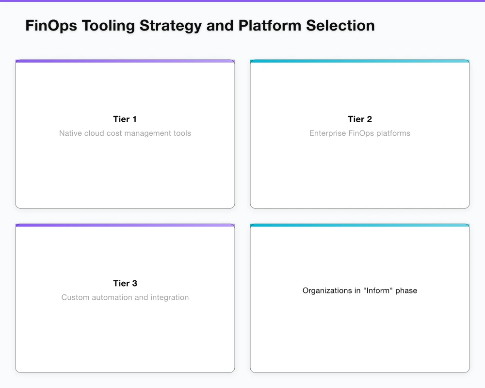 FinOps Tooling Strategy and Platform Selection Infographic