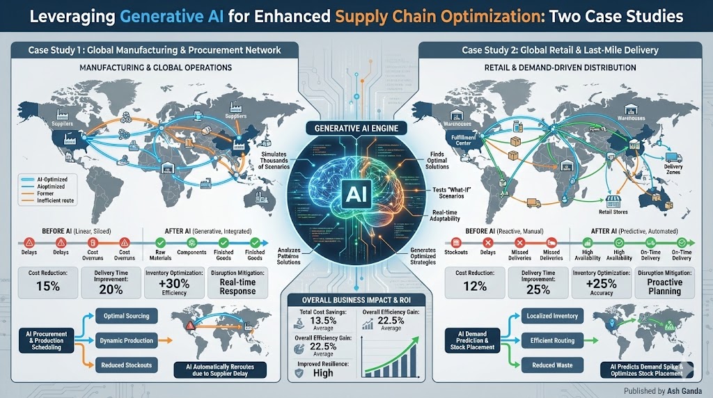 Leveraging Generative AI for Enhanced Supply Chain Optimization: Two Case Studies