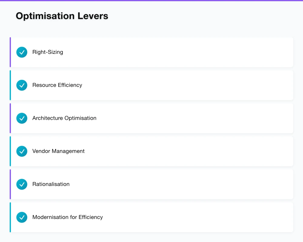 Optimisation Levers Infographic